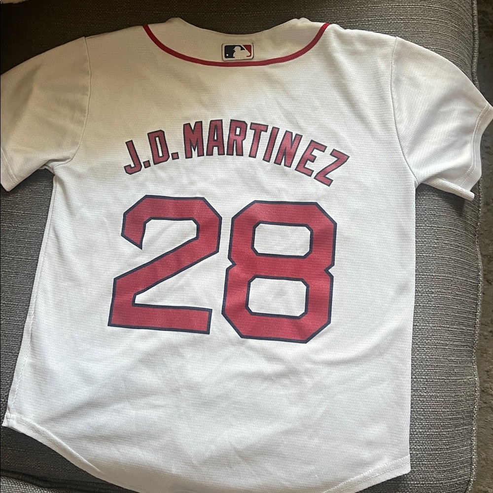 Boston Red Sox #28 J D Martinez Baseball Jersey WHITE. Youth S
